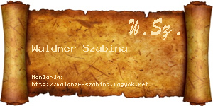 Waldner Szabina névjegykártya